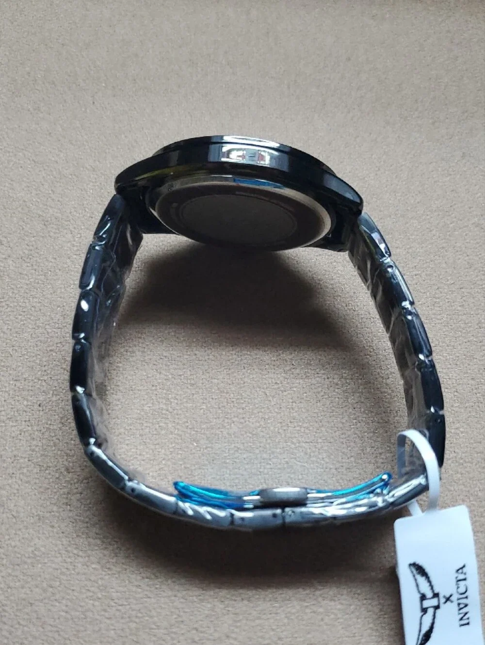 Invicta Men's Blue Dial Black Metal Bracelet Watch